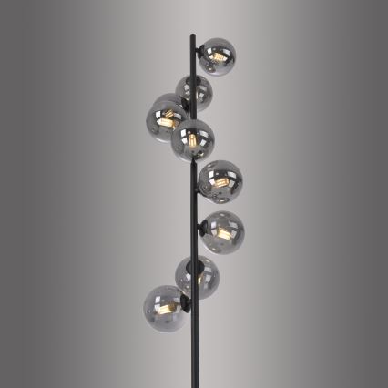 Schöner Wohnen 14506-18 - LED-lattiavalaisin DUBAI 9xG9/3W/230V musta/savunharmaa