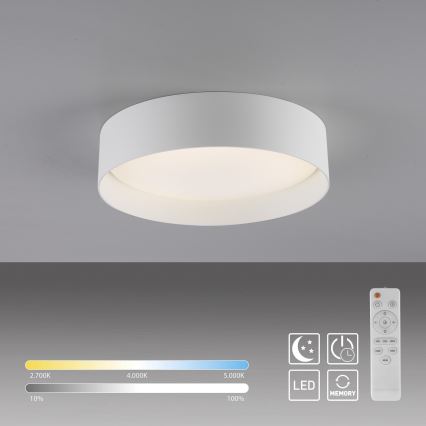 Schöner Wohnen 14593-16 - himennettävä LED-kattovalaisin TAVOLI LED/10W/230V 2700-6500K halkaisija 28,5 cm valkoinen + kaukosäädin