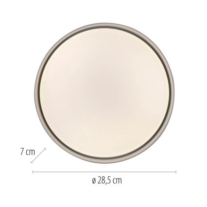 Schöner Wohnen 14593-16 - himennettävä LED-kattovalaisin TAVOLI LED/10W/230V 2700-6500K halkaisija 28,5 cm valkoinen + kaukosäädin