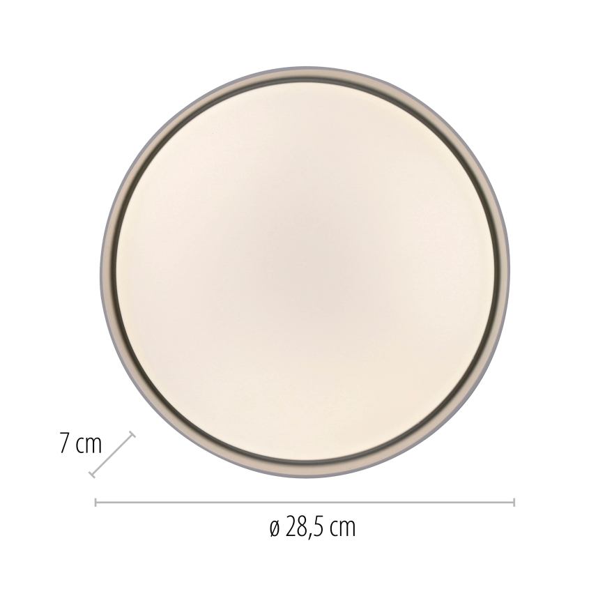 Schöner Wohnen 14593-16 - himennettävä LED-kattovalaisin TAVOLI LED/10W/230V 2700-6500K halkaisija 28,5 cm valkoinen + kaukosäädin