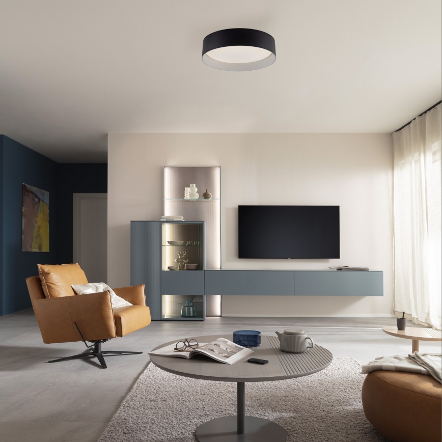 Schöner Wohnen 14593-18 - Himennettävä LED-kattovalaisin TAVOLI LED/10W/230V 2700-6500K halkaisija 28,5 cm musta + kaukosäädin