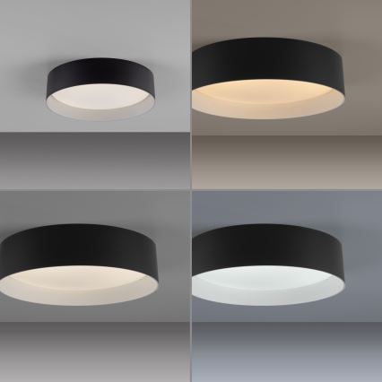 Schöner Wohnen 14593-18 - Himennettävä LED-kattovalaisin TAVOLI LED/10W/230V 2700-6500K halkaisija 28,5 cm musta + kaukosäädin