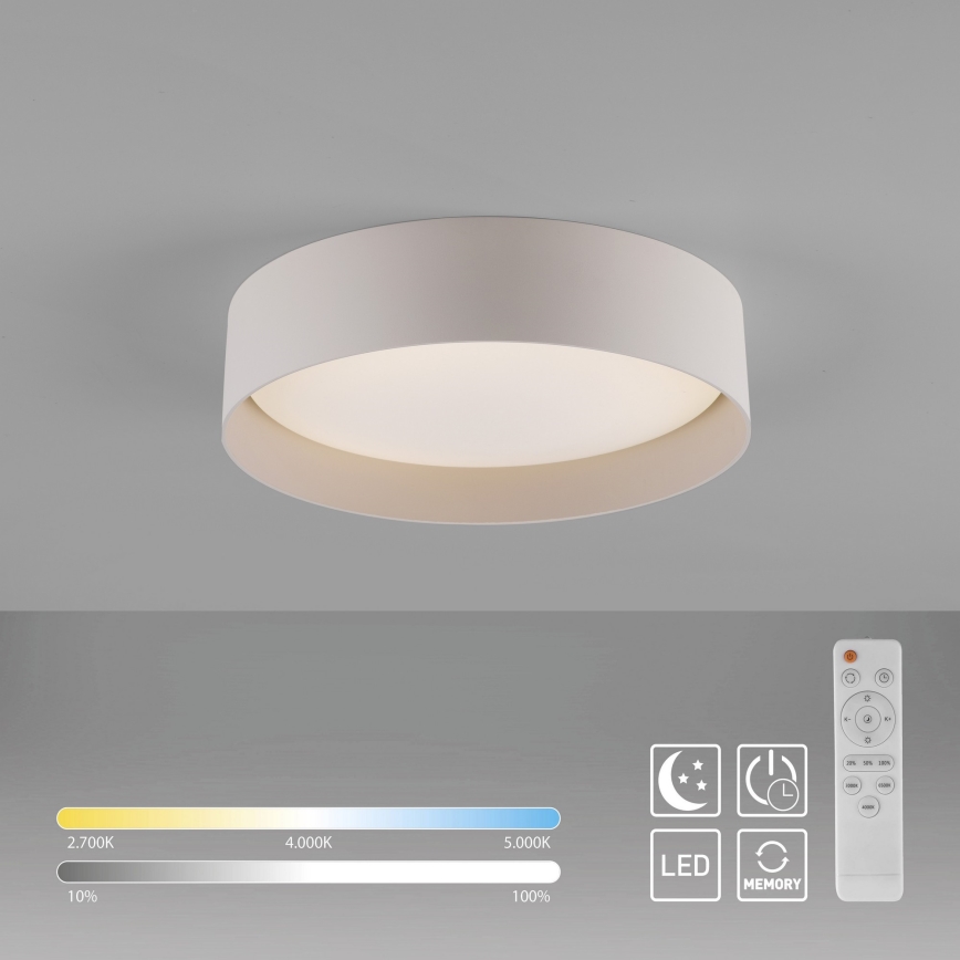 Schöner Wohnen 14593-39 - TAVOLI LED-himmennettävä kattovalaisin LED/10W/230V 2700-6500K halkaisija 28,5 cm, harmaa + kaukosäädin