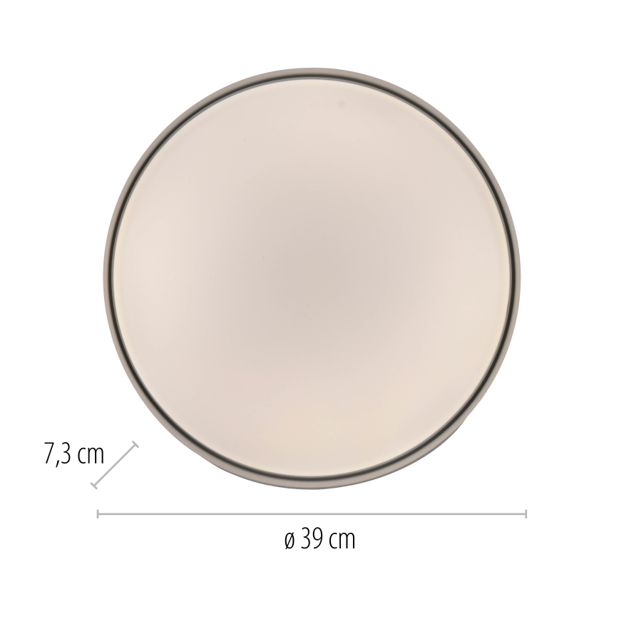 Schöner Wohnen 14594-16 - LED-himennettävä kattovalaisin TAVOLI LED/20W/230V 2700-6500K halkaisija 39 cm valkoinen + kaukosäädin