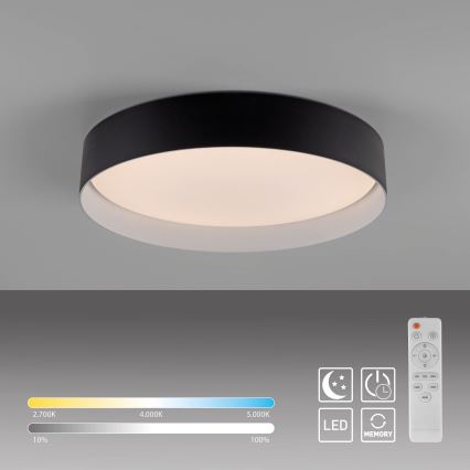 Schöner Wohnen 14594-18 - Himmennettävä LED-kattovalaisin TAVOLI LED/20W/230V 2700-6500K Ø 39 cm musta + kauko-ohjain