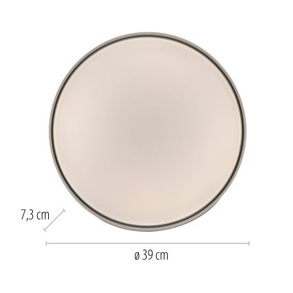 Schöner Wohnen 14594-18 - Himmennettävä LED-kattovalaisin TAVOLI LED/20W/230V 2700-6500K Ø 39 cm musta + kauko-ohjain