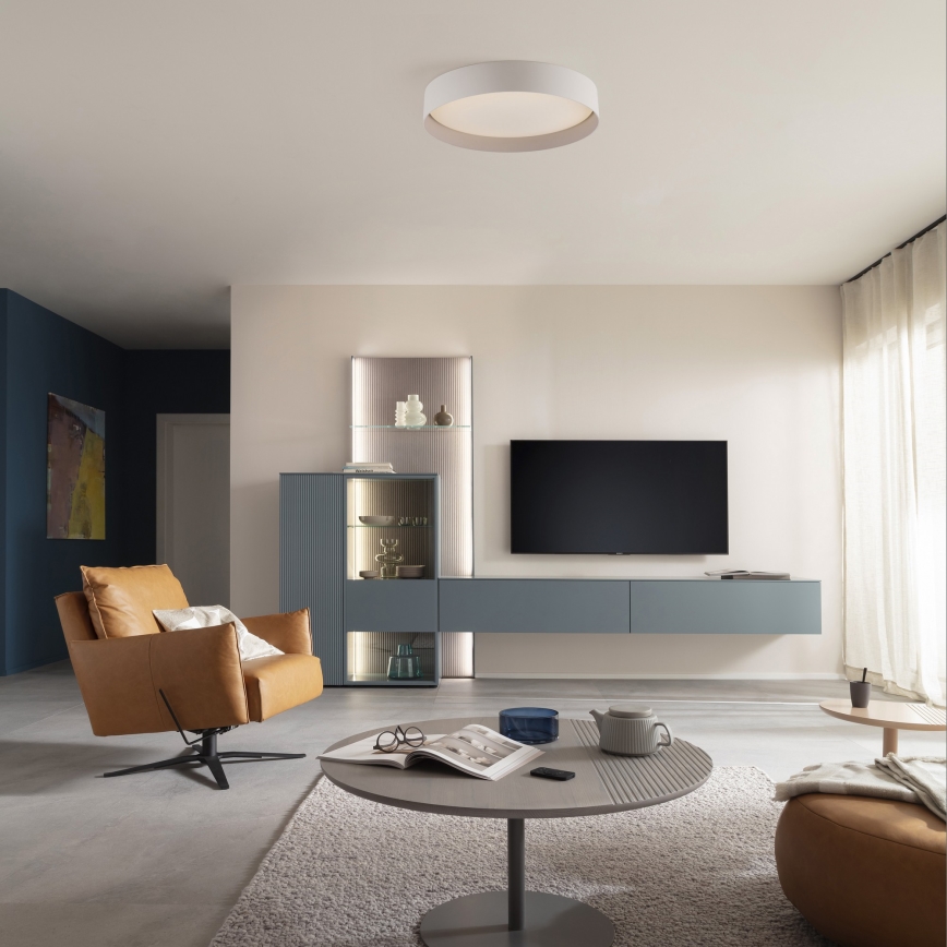 Schöner Wohnen 14594-39 - himennettävä LED-kattovalaisin TAVOLI LED/20W/230V 2700-6500K halkaisija 39 cm harmaa + kaukosäädin
