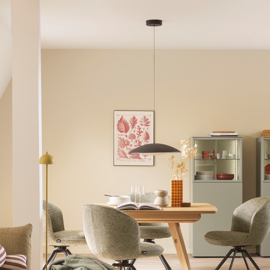 Schöner Wohnen 14606-18 - himmennettävä LED-riippuvalaisin vaijerilla LENTE LED/17W/230V Ø 40 cm musta