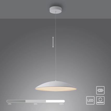 Schöner Wohnen 14607-16 - LENTE himmennettävä LED-riippuvalaisin LED/23W/230V, Ø 50 cm, valkoinen