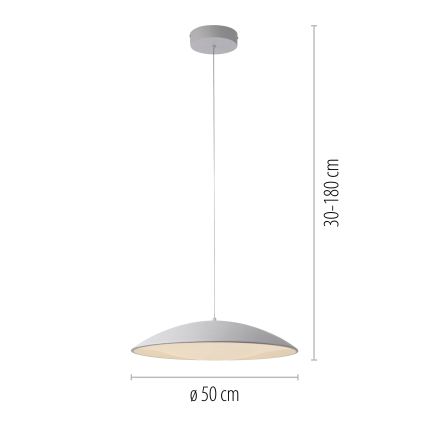 Schöner Wohnen 14607-16 - LENTE himmennettävä LED-riippuvalaisin LED/23W/230V, Ø 50 cm, valkoinen