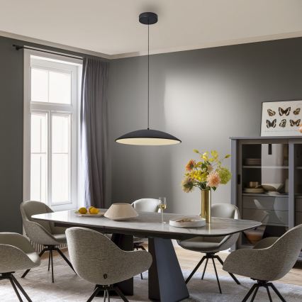 Schöner Wohnen 14607-18 - LENTE himmennettävä riippuvalaisin vaijerilla, LED/23W/230V, halkaisija 50 cm, musta