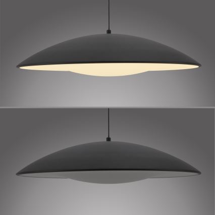 Schöner Wohnen 14607-18 - LENTE himmennettävä riippuvalaisin vaijerilla, LED/23W/230V, halkaisija 50 cm, musta