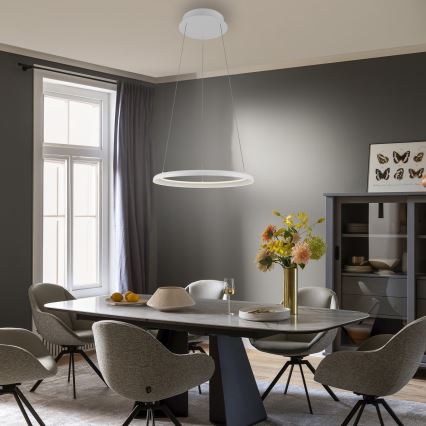 Schöner Wohnen 15570-16 - Himennettävä LED-riippuvalaisin kaapelilla QUILLO LED/36W/230V halkaisija 60 cm valkoinen