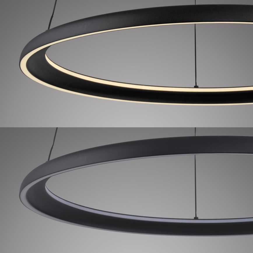 Schöner Wohnen 15570-18 - LED-himmennettävä vaijerilla roikkuva riippuvalaisin QUILLO LED/36W/230V halkaisija 60 cm musta