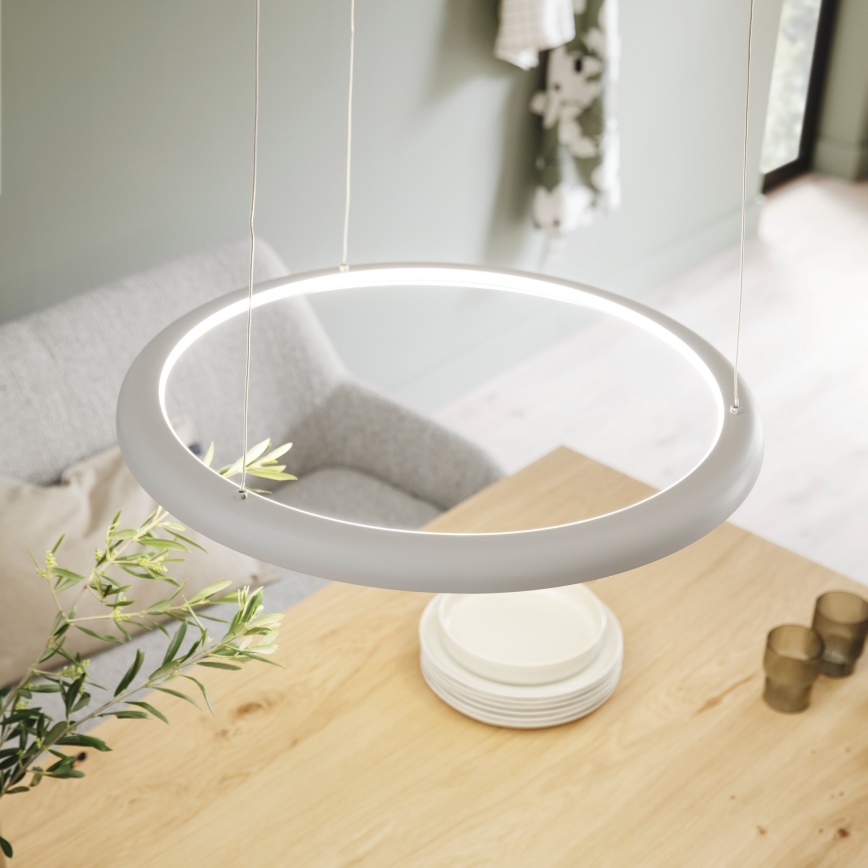 Schöner Wohnen 15570-39 - LED-himmennettävä riippuvalaisin kaapelilla QUILLO LED/36W/230V, halkaisija 60 cm, harmaa