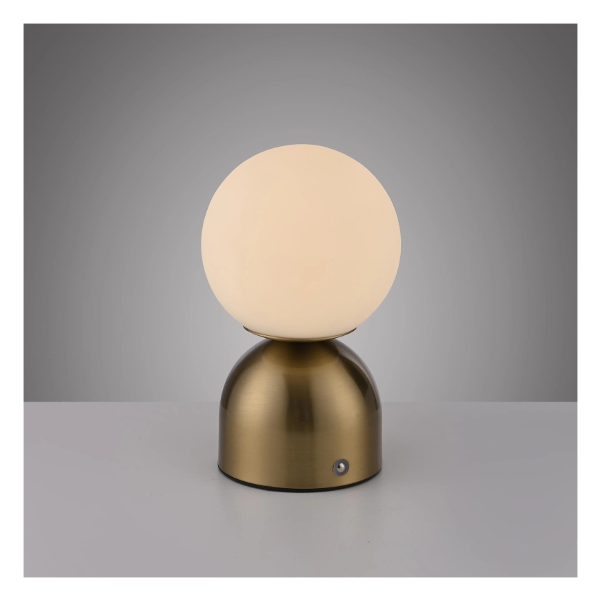 Schöner Wohnen 19218-12 - LED-himmennettävä kosketusohjattu ladattava pöytälamppu RUDI LED/1,2W/5V 3000-6000K 1200 mAh kultainen