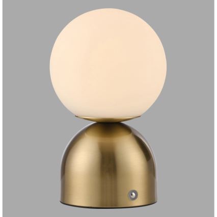 Schöner Wohnen 19218-12 - LED-himmennettävä kosketusohjattu ladattava pöytälamppu RUDI LED/1,2W/5V 3000-6000K 1200 mAh kultainen