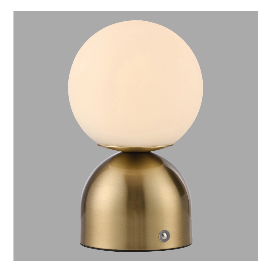 Schöner Wohnen 19218-12 - LED-himmennettävä kosketusohjattu ladattava pöytälamppu RUDI LED/1,2W/5V 3000-6000K 1200 mAh kultainen