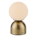 Schöner Wohnen 19218-12 - LED-himmennettävä kosketusohjattu ladattava pöytälamppu RUDI LED/1,2W/5V 3000-6000K 1200 mAh kultainen