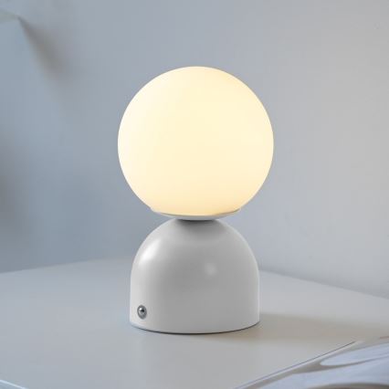 Schöner Wohnen 19218-16 - himmennettävä kosketusohjattu ladattava pöytälamppu RUDI LED/1,2W/5V 3000-6000K 1200 mAh valkoinen