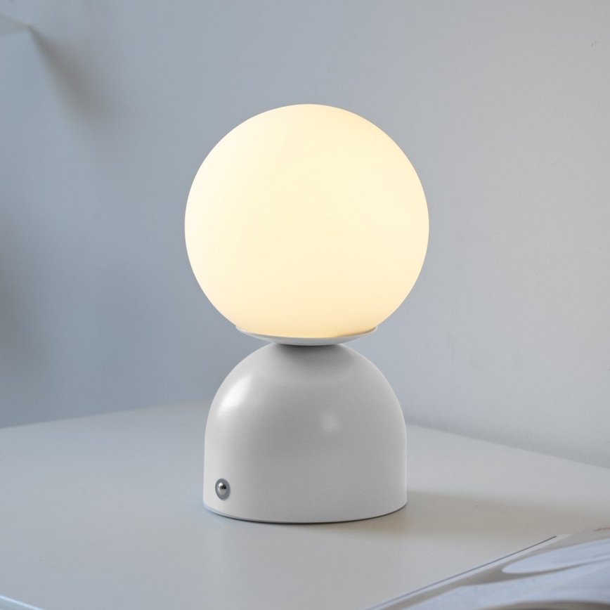 Schöner Wohnen 19218-16 - himmennettävä kosketusohjattu ladattava pöytälamppu RUDI LED/1,2W/5V 3000-6000K 1200 mAh valkoinen