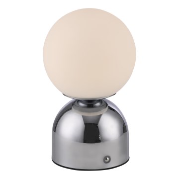 Schöner Wohnen 19218-17 - himmennettävä kosketusohjattu ladattava pöytälamppu RUDI LED/1,2W/5V 3000-6000K 1200 mAh kiiltävä kromi