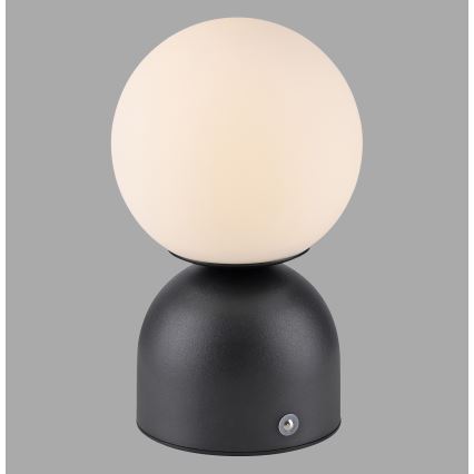 Schöner Wohnen 19218-18 - LED kosketuksella himmennettävä ladattava pöytävalaisin RUDI LED/1,2W/5V 3000-6000K 1200 mAh musta