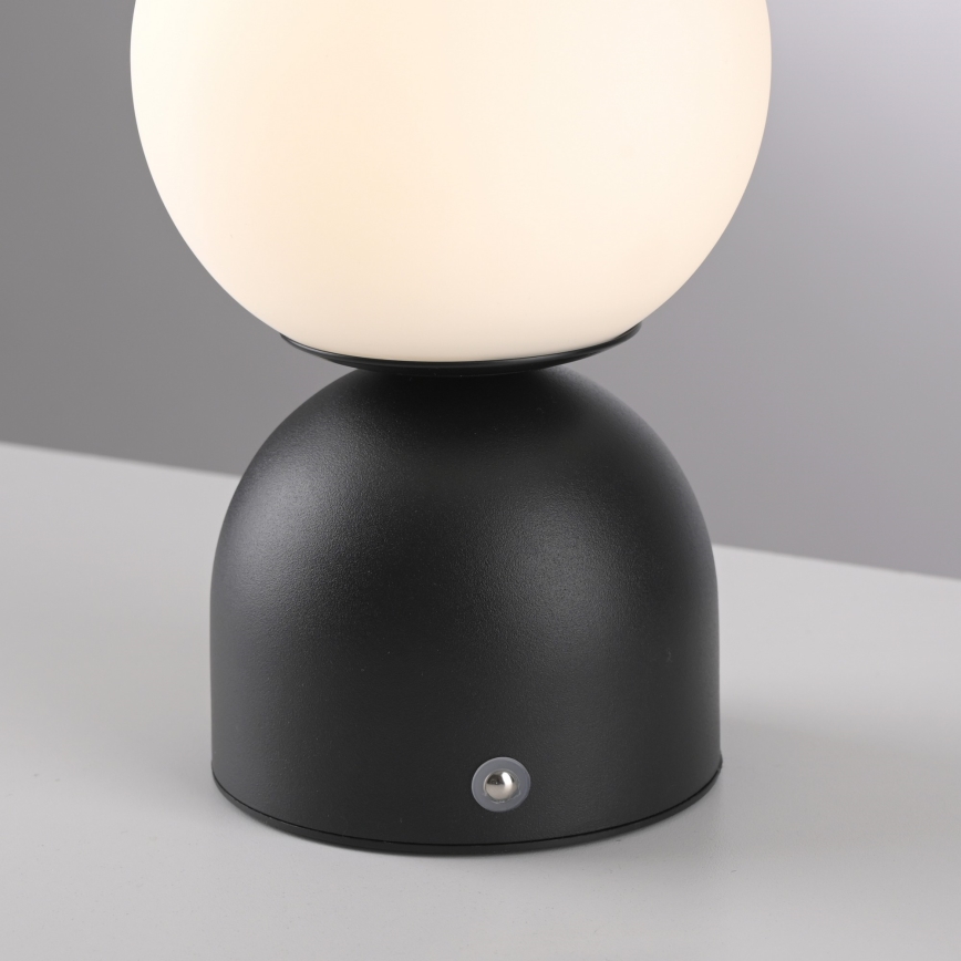 Schöner Wohnen 19218-18 - LED kosketuksella himmennettävä ladattava pöytävalaisin RUDI LED/1,2W/5V 3000-6000K 1200 mAh musta