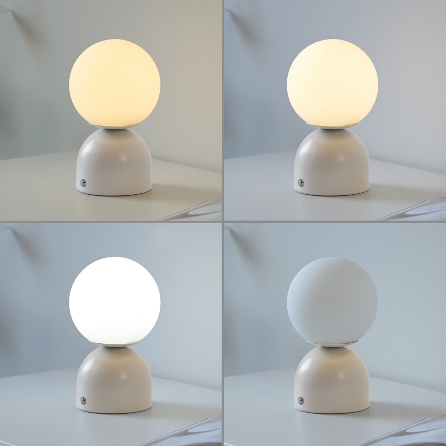 Schöner Wohnen 19218-39 - Himmennettävä kosketusohjattu ladattava pöytälamppu RUDI LED/1,2W/5V 3000-6000K 1200 mAh harmaa