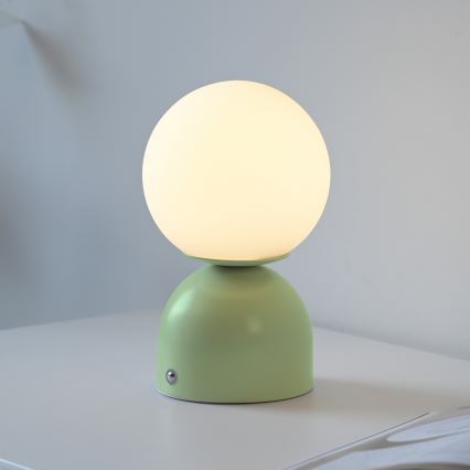 Schöner Wohnen 19218-43 - LED-himmennettävä kosketusohjattu ladattava pöytävalaisin RUDI LED/1,2W/5V 3000-6000K 1200 mAh vihreä