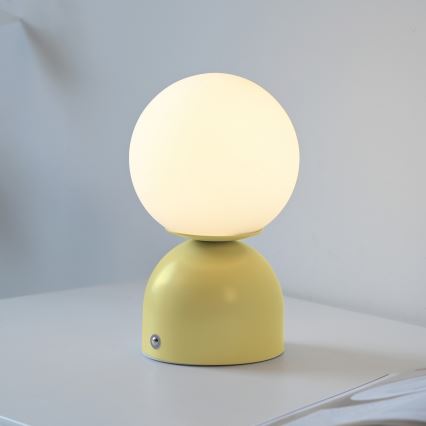 Schöner Wohnen 19218-81 - LED-himmennettävä kosketusohjattu ladattava pöytälamppu RUDI LED/1,2W/5V 3000-6000K 1200 mAh keltainen