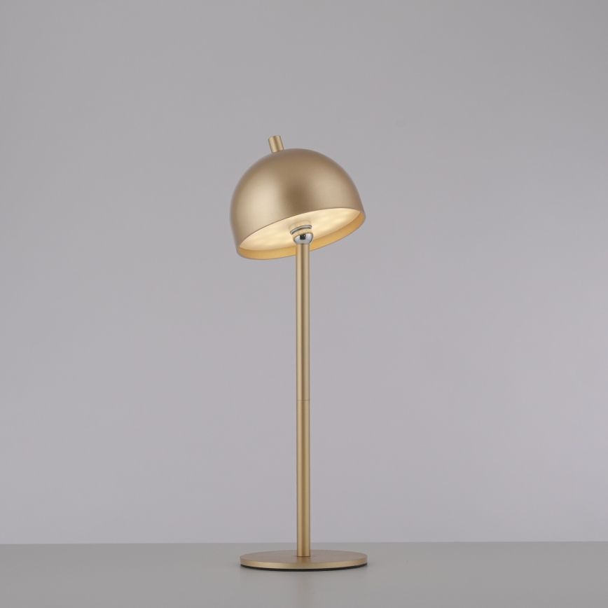 Schöner Wohnen 19244-12 - himmennettävä kosketusohjattu ladattava ulkokäyttöinen pöytälamppu BELLIS LED/2,5W/5V 2600 mAh IP54 kultainen