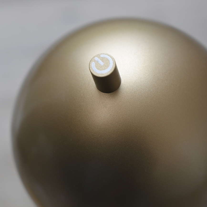 Schöner Wohnen 19244-12 - himmennettävä kosketusohjattu ladattava ulkokäyttöinen pöytälamppu BELLIS LED/2,5W/5V 2600 mAh IP54 kultainen