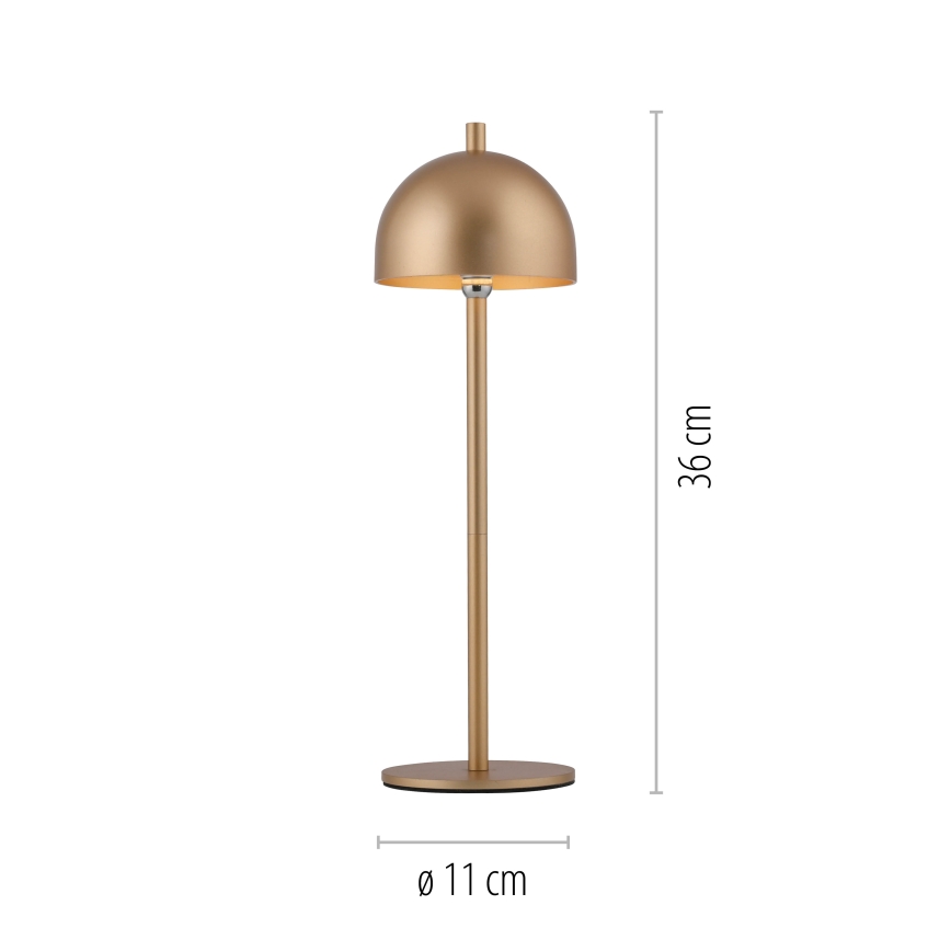 Schöner Wohnen 19244-12 - himmennettävä kosketusohjattu ladattava ulkokäyttöinen pöytälamppu BELLIS LED/2,5W/5V 2600 mAh IP54 kultainen