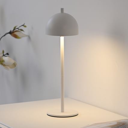 Schöner Wohnen 19244-16 - himmennettävä kosketusohjattu ladattava ulkokäyttöinen pöytälamppu BELLIS LED/2,5W/5V 2600 mAh IP54 valkoinen