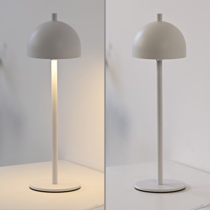 Schöner Wohnen 19244-16 - himmennettävä kosketusohjattu ladattava ulkokäyttöinen pöytälamppu BELLIS LED/2,5W/5V 2600 mAh IP54 valkoinen