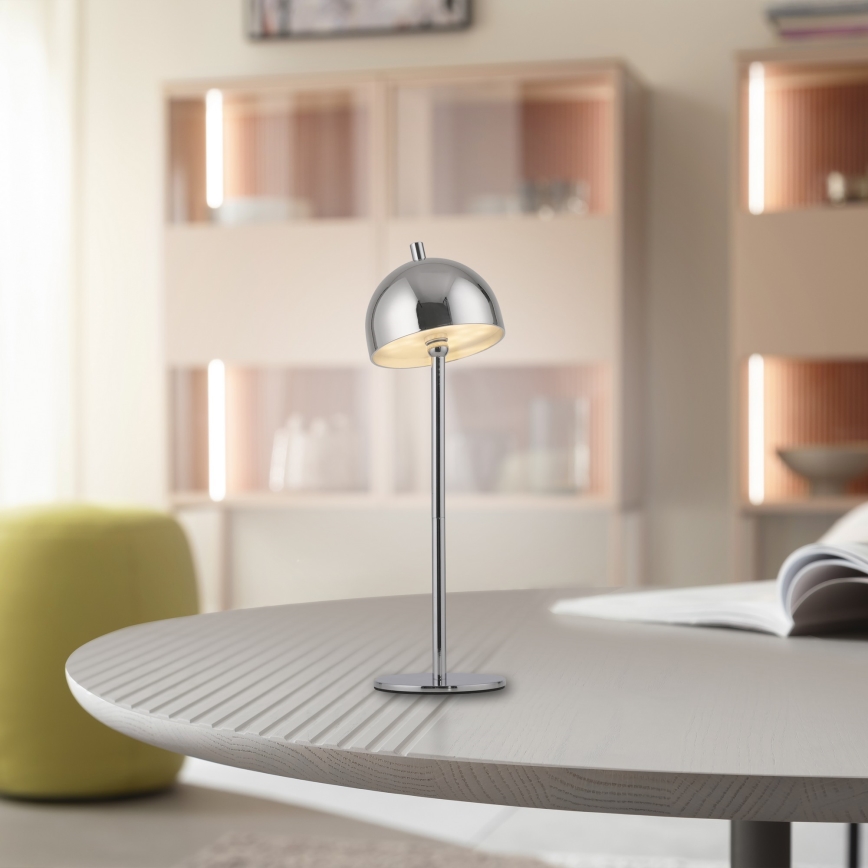 Schöner Wohnen 19244-17 - LED-himmennettävä kosketustoiminen ladattava ulkokäyttöön tarkoitettu pöytävalaisin BELLIS LED/2,5W/5V 2600 mAh IP54 kiiltävä kromi