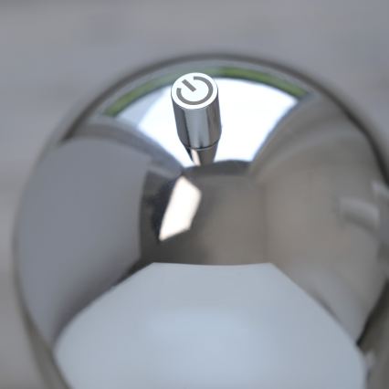 Schöner Wohnen 19244-17 - LED-himmennettävä kosketustoiminen ladattava ulkokäyttöön tarkoitettu pöytävalaisin BELLIS LED/2,5W/5V 2600 mAh IP54 kiiltävä kromi