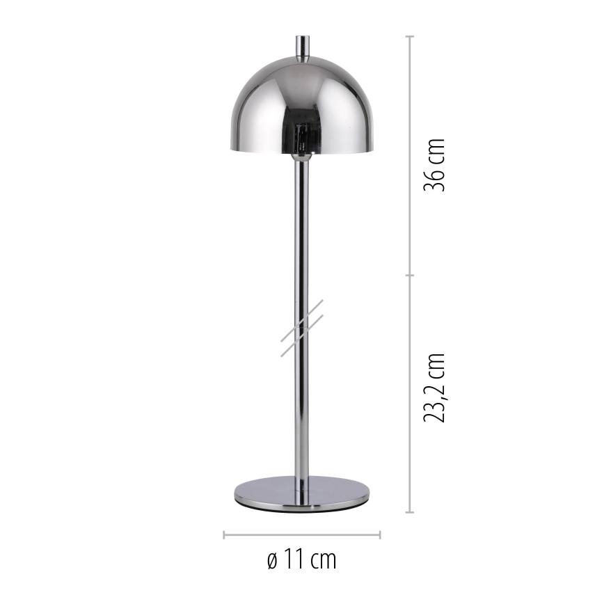 Schöner Wohnen 19244-17 - LED-himmennettävä kosketustoiminen ladattava ulkokäyttöön tarkoitettu pöytävalaisin BELLIS LED/2,5W/5V 2600 mAh IP54 kiiltävä kromi