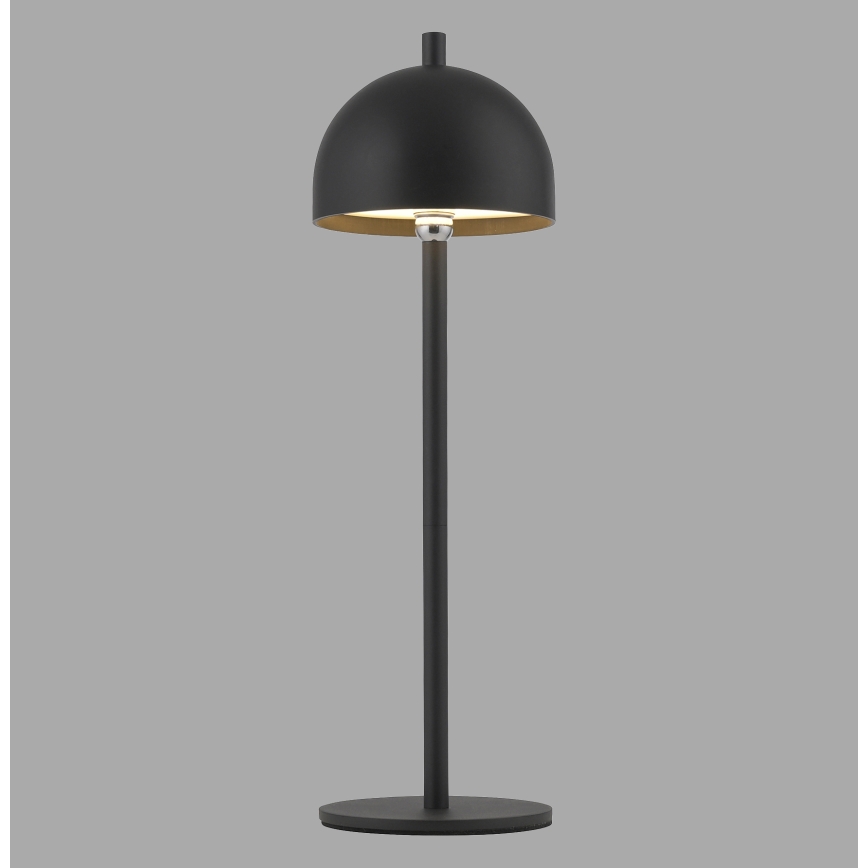 Schöner Wohnen 19244-18 - BELLIS ulkokäyttöön sopiva ladattava LED-pöytävalaisin, himmennettävä kosketusohjauksella, LED/2,5W/5V, 2600 mAh, IP54, musta