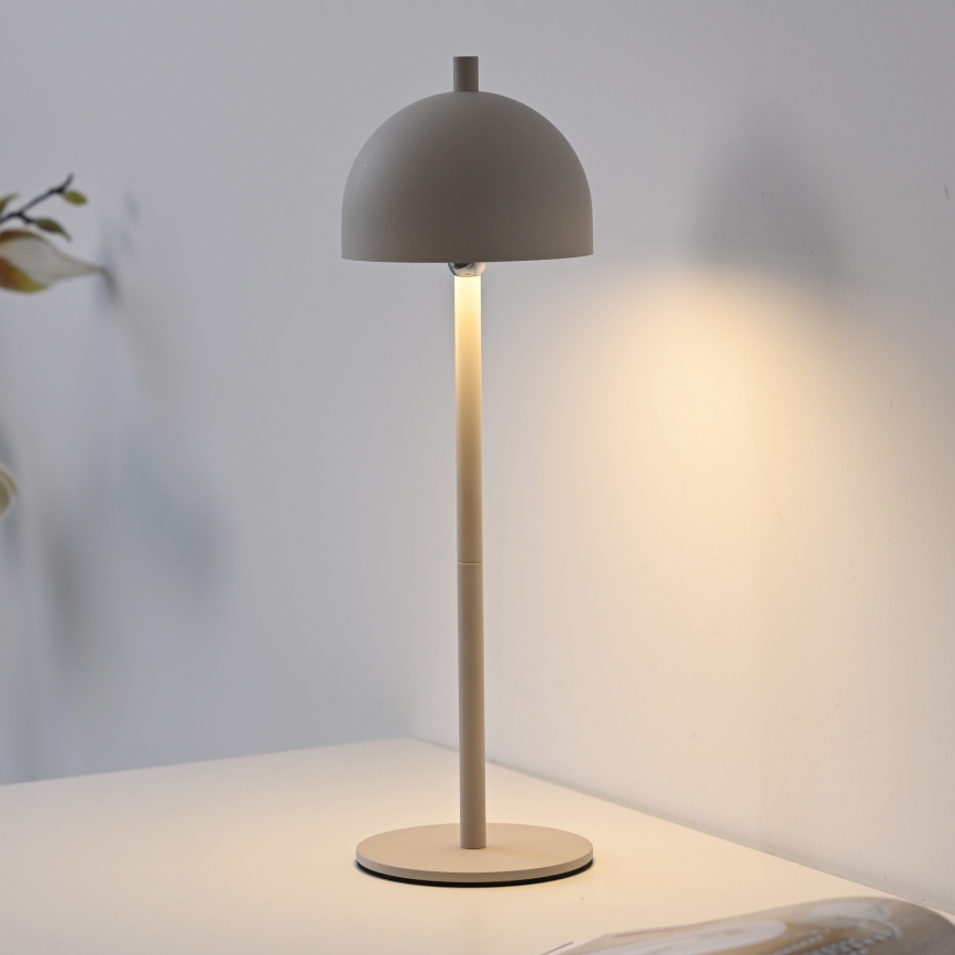 Schöner Wohnen 19244-39 - LED-himmennettävä, kosketuksella ohjattava ja ladattava ulkokäyttöinen pöytälamppu BELLIS, LED/2,5W/5V, 2600 mAh, IP54, harmaa