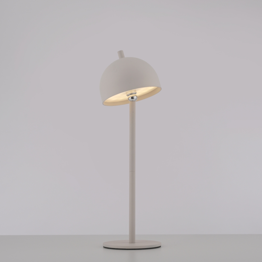 Schöner Wohnen 19244-39 - LED-himmennettävä, kosketuksella ohjattava ja ladattava ulkokäyttöinen pöytälamppu BELLIS, LED/2,5W/5V, 2600 mAh, IP54, harmaa