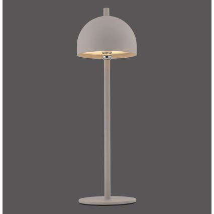 Schöner Wohnen 19244-39 - LED-himmennettävä, kosketuksella ohjattava ja ladattava ulkokäyttöinen pöytälamppu BELLIS, LED/2,5W/5V, 2600 mAh, IP54, harmaa