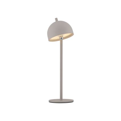 Schöner Wohnen 19244-39 - LED-himmennettävä, kosketuksella ohjattava ja ladattava ulkokäyttöinen pöytälamppu BELLIS, LED/2,5W/5V, 2600 mAh, IP54, harmaa