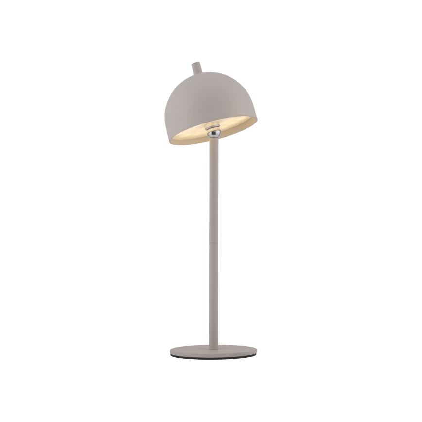 Schöner Wohnen 19244-39 - LED-himmennettävä, kosketuksella ohjattava ja ladattava ulkokäyttöinen pöytälamppu BELLIS, LED/2,5W/5V, 2600 mAh, IP54, harmaa
