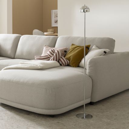 Schöner Wohnen 19245-17 - BELLIS himmennettävä kosketusohjattu ladattava LED-lattiavalaisin ulkokäyttöön LED/2,5W/5V 2600 mAh IP54 kiiltävä kromi