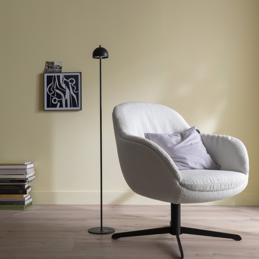 Schöner Wohnen 19245-18 - LED himmennettävä kosketusohjattu ladattava ulkokäyttöön sopiva lattiavalaisin BELLIS LED/2,5W/5V 2600 mAh IP54 musta