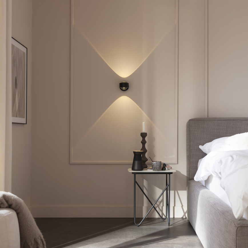 Schöner Wohnen 19331-18 - LED-seinävalaisin CHIA 2xLED/2W/230V musta