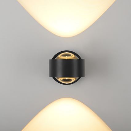 Schöner Wohnen 19331-18 - LED-seinävalaisin CHIA 2xLED/2W/230V musta