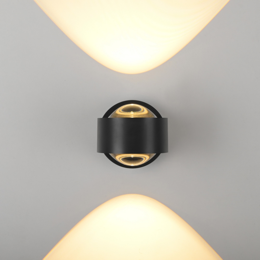 Schöner Wohnen 19331-18 - LED-seinävalaisin CHIA 2xLED/2W/230V musta